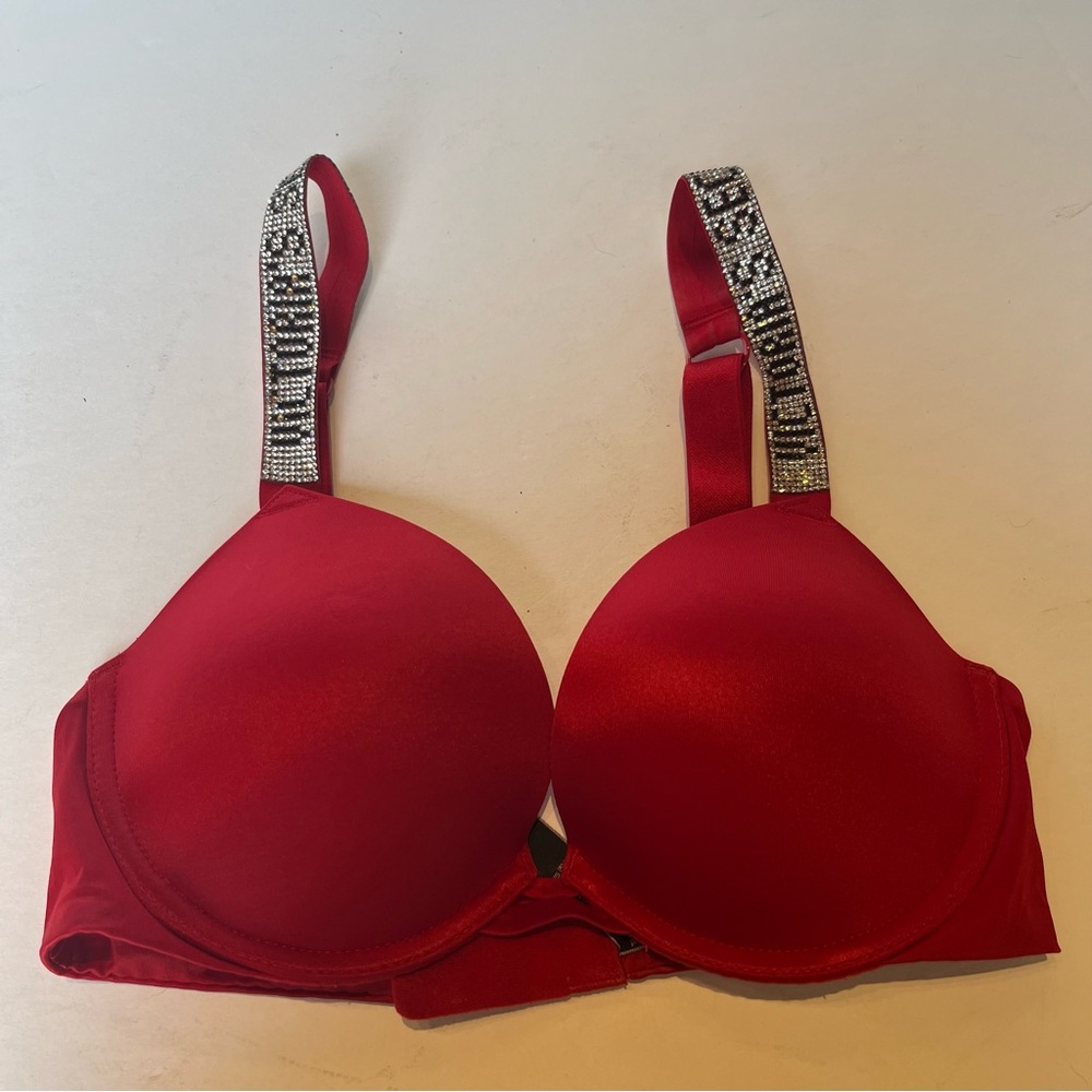 Victoria's Secret Red Bra Intimates with Decorative Straps